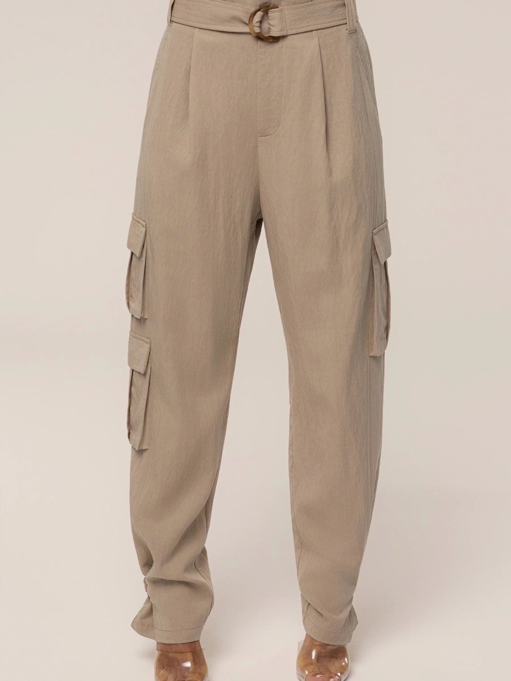 Cargo High-Waist Pants & Crop mock neck top - Picture 2 of 2